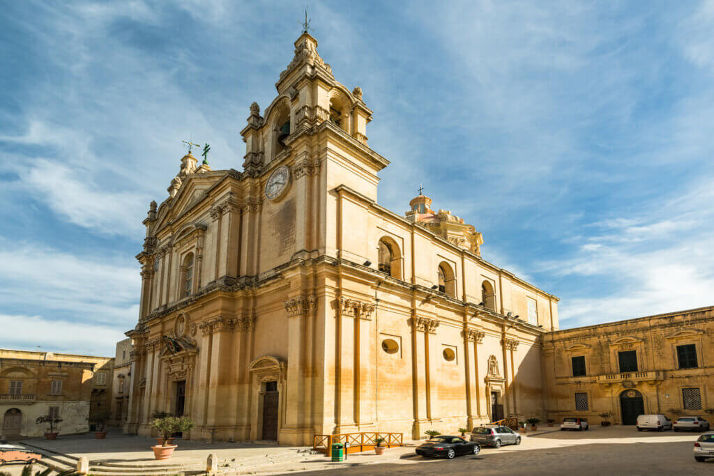 Cathedral in SIlent City of Mdina,Malta