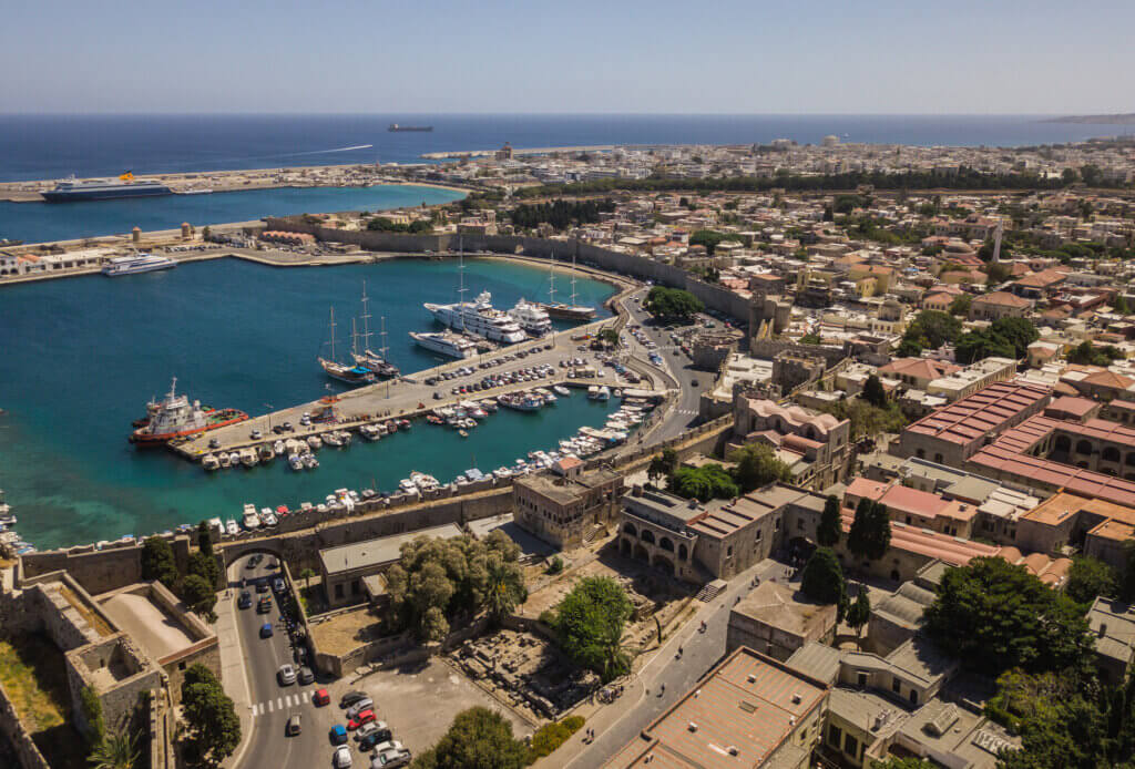 Cityscape of Rhodes, Greece