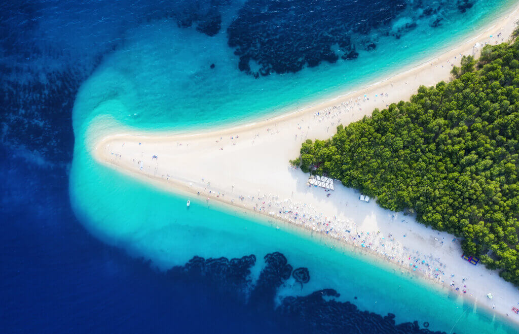 Zlatni rat beach, Hvar island, Croatia